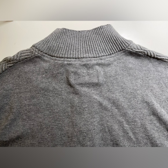 NWT Robert Graham Men Sweater XL Grey Quarter Zip Knit Draco $198 Golf Casual - Picture 5 of 10